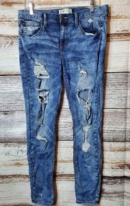 Mudd FLX Stretch Distressed Low Rise Skinny Jeans